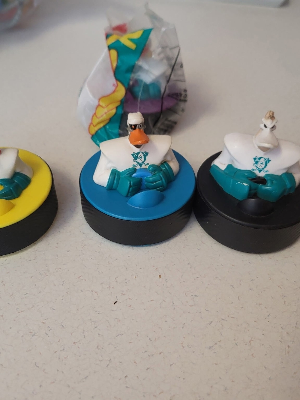 Vintage Mighty Ducks Hockey Puck Toys